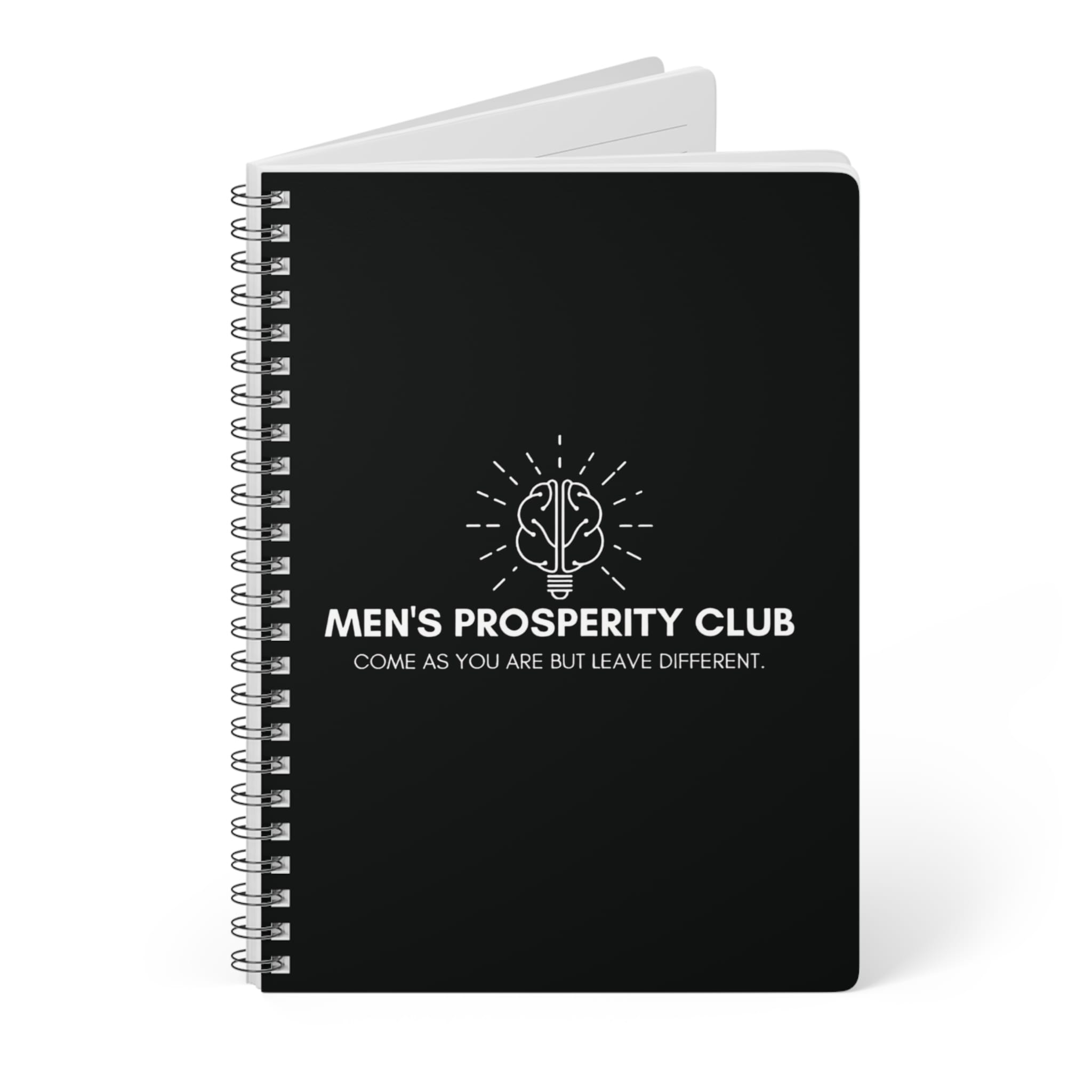 Men's Prosperity Club Wirobound A5 Notebook - Black Cover - Image 3