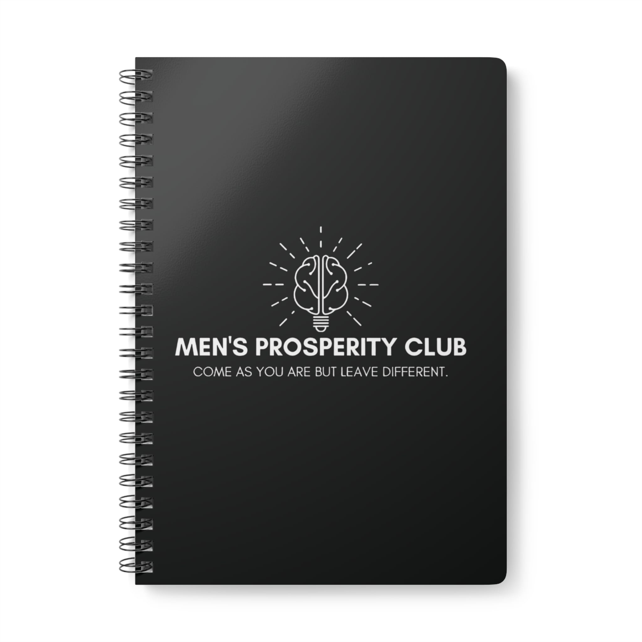 Men's Prosperity Club Wirobound A5 Notebook - Black Cover