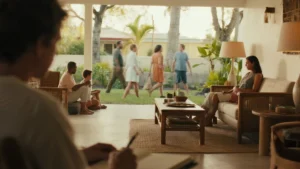 A-group-of-individuals-walking-through-a-lush-garden-at-an-Emotional-Healing-Retreat-immersed-in-a-tranquil-environment-designed-for-rejuvenation