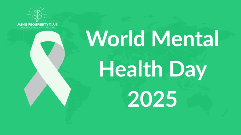 World-Mental-Health-Day-2025-a-ribbon-symbol-on-a-green-background-with-a-world-map