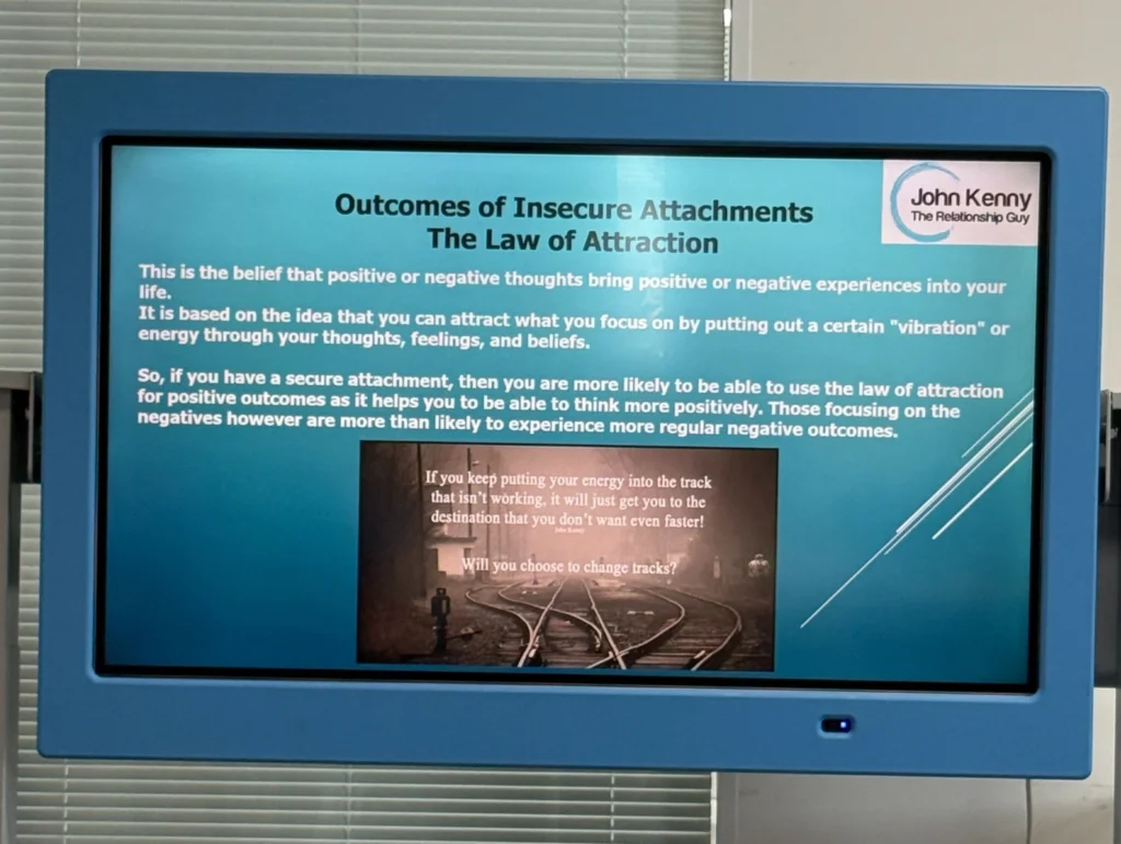Slide-on-the-outcomes-of-insecure-attachments-and-the-law-of-attraction-discussed-by-John-Kenny-during-the-PD-workshop