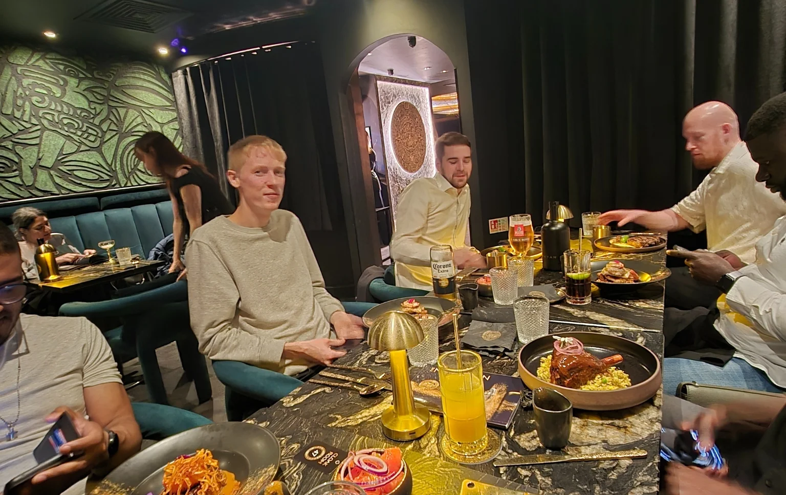 Enjoying-the-meal-during-the-End-of-Season-Dinner